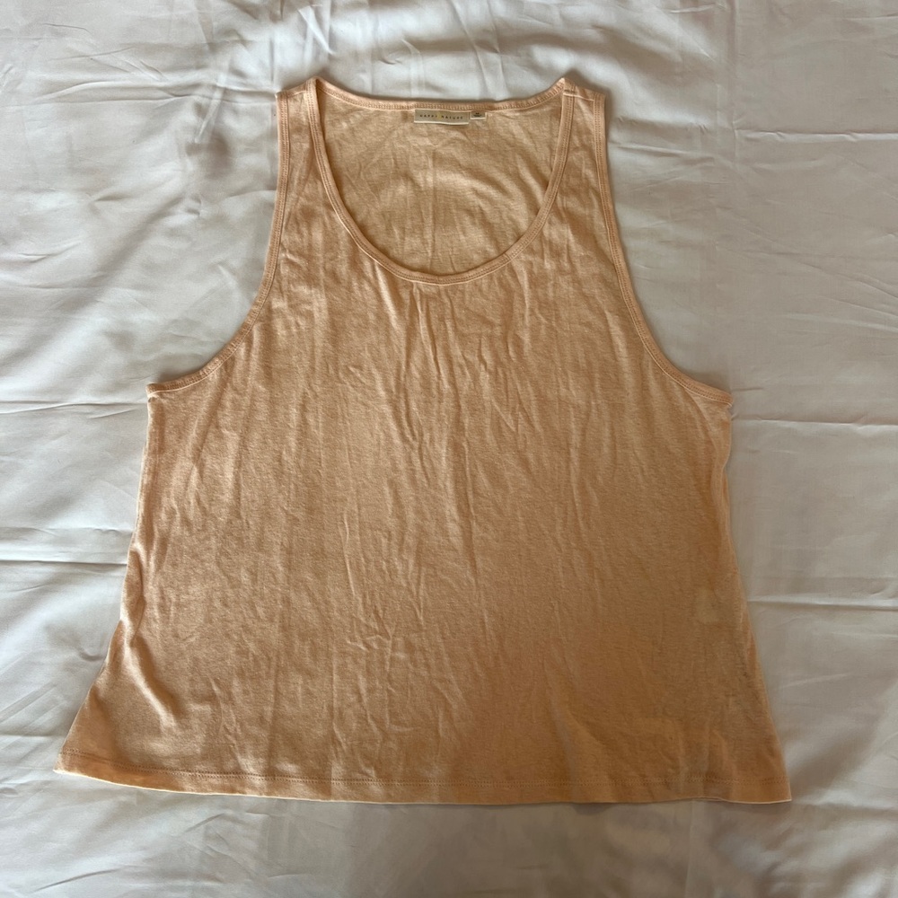light orange size medium “happy nature” basic tank top